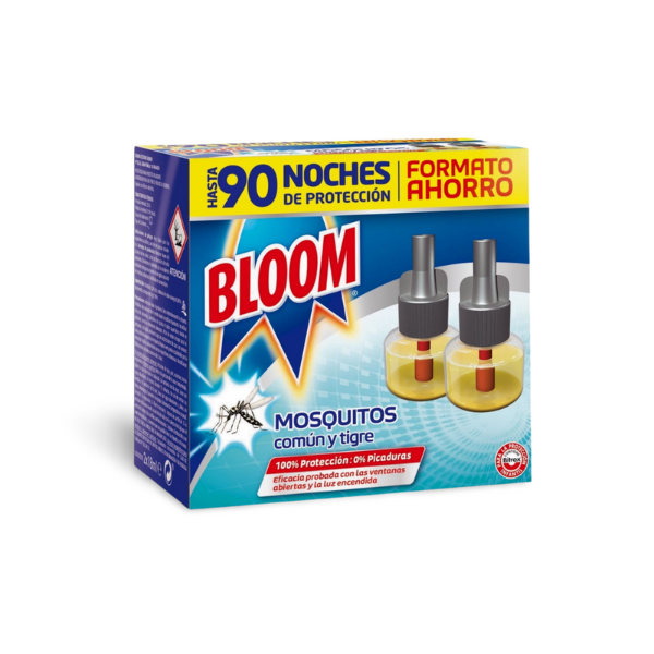 Bloom insecticida eléctrico moscas mosquitos recambio líquido difusor 2 Unidades