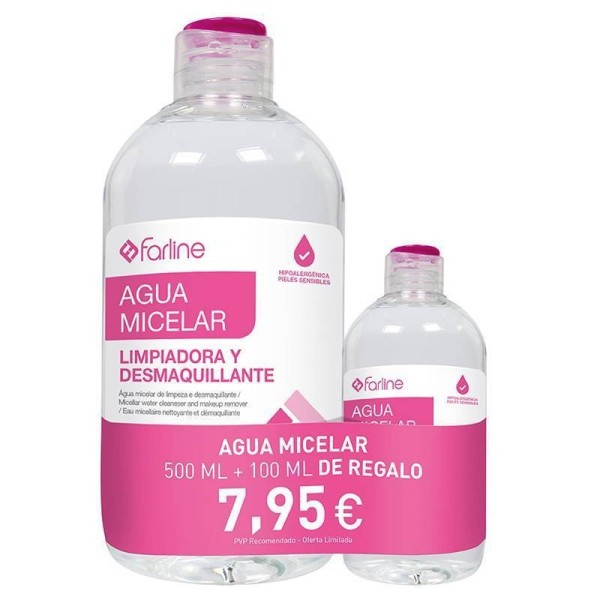 Farline Pack Agua Micelar 500 ml + 100 ml Promo