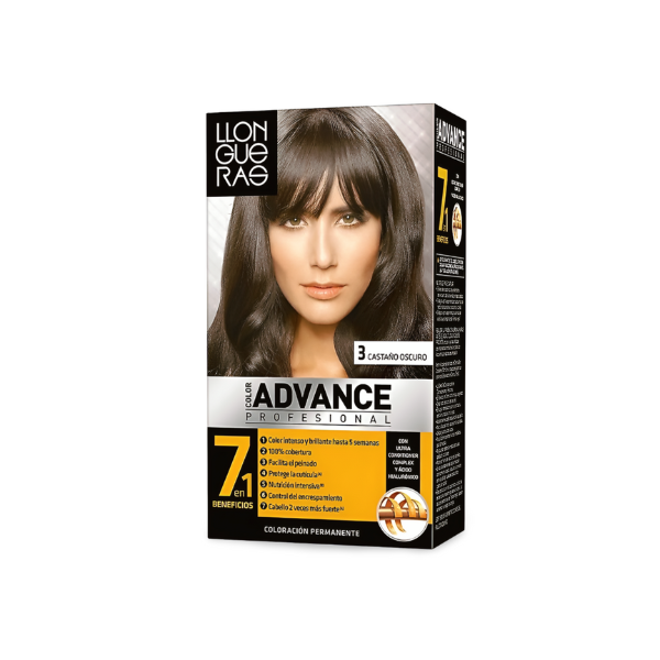 Llongueras Advance tinte permanente pelo Castaño Oscuro
