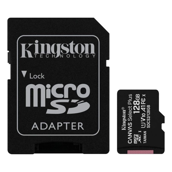 Kingston / memoria microsd 128gb cl10 + adaptador