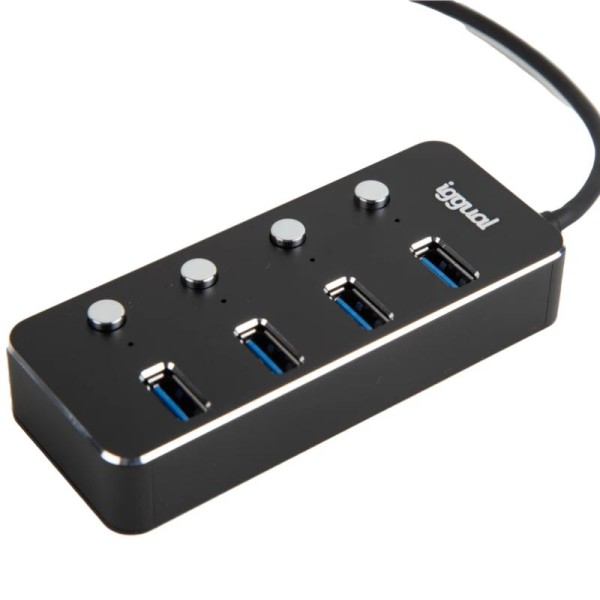 Iggual hub tipo a x 4 puertos usb 3.1 4buttons