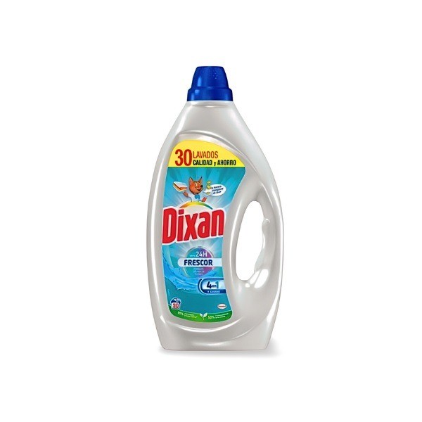 Dixan Gel Frescor detergente líquido ropa lavadora 30 lavados