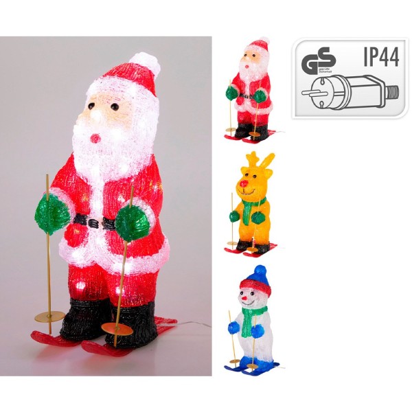 Figura Navidad LED Acrílica Basics 33 cm Modelos Variados