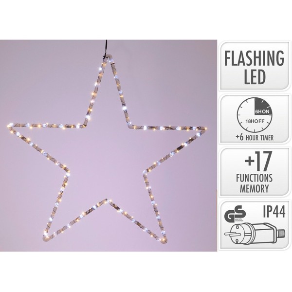 Estrella Navidad LED Basics 1200 Luces Cálidas 56 cm