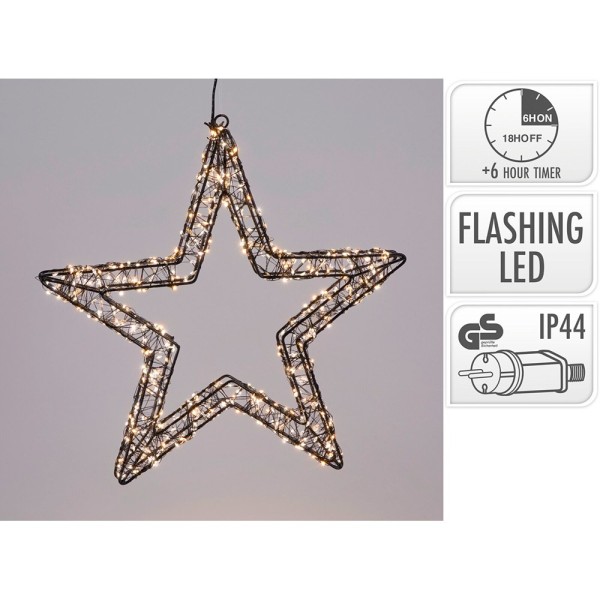 Estrella Navidad LED Basics 130 Luces 60 x 58 cm
