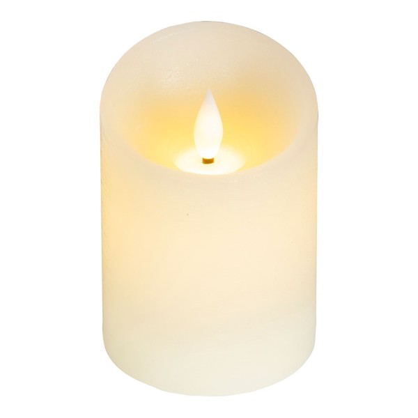 Vela LED de Cera Crema Lumineo Efecto Llama 12,5 cm