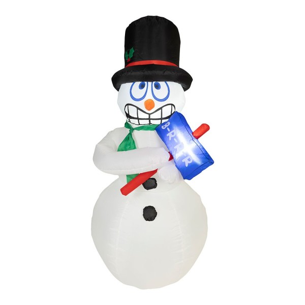 Muñeco de Nieve Hinchable LED Lumineo Exterior 175 cm