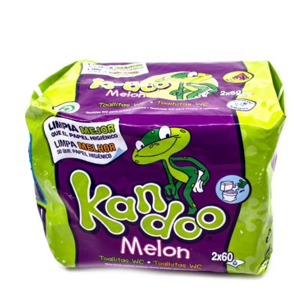 Toallitas Húmedas WC Infantil Kandoo Melón 2x60 Unidades