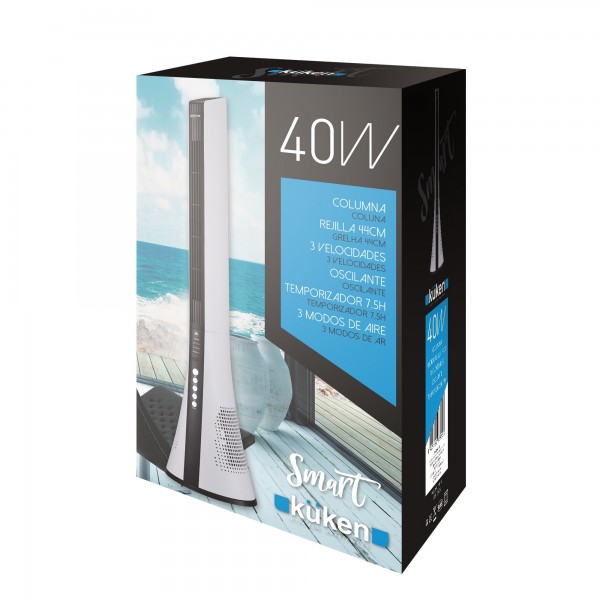 Kuken ventilador de columna sin aspas 40w silencioso