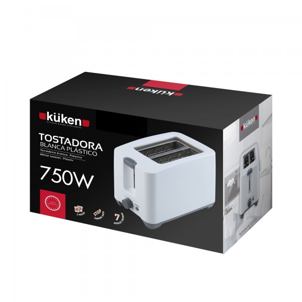 Kuken Tostadora eléctrica de pan para 2 rebanadas 750W