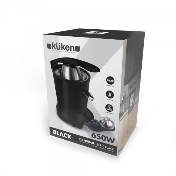 Kuken exprimidor naranjas limones con brazo negro 650W