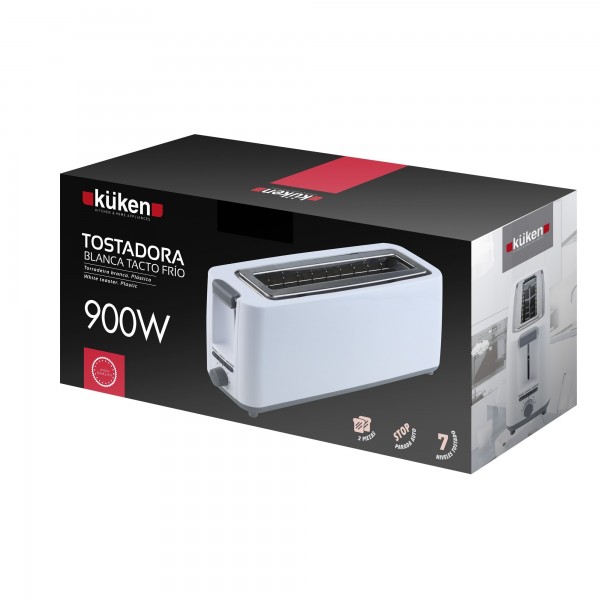 Kuken tostadora de pan rebanada grande 900W